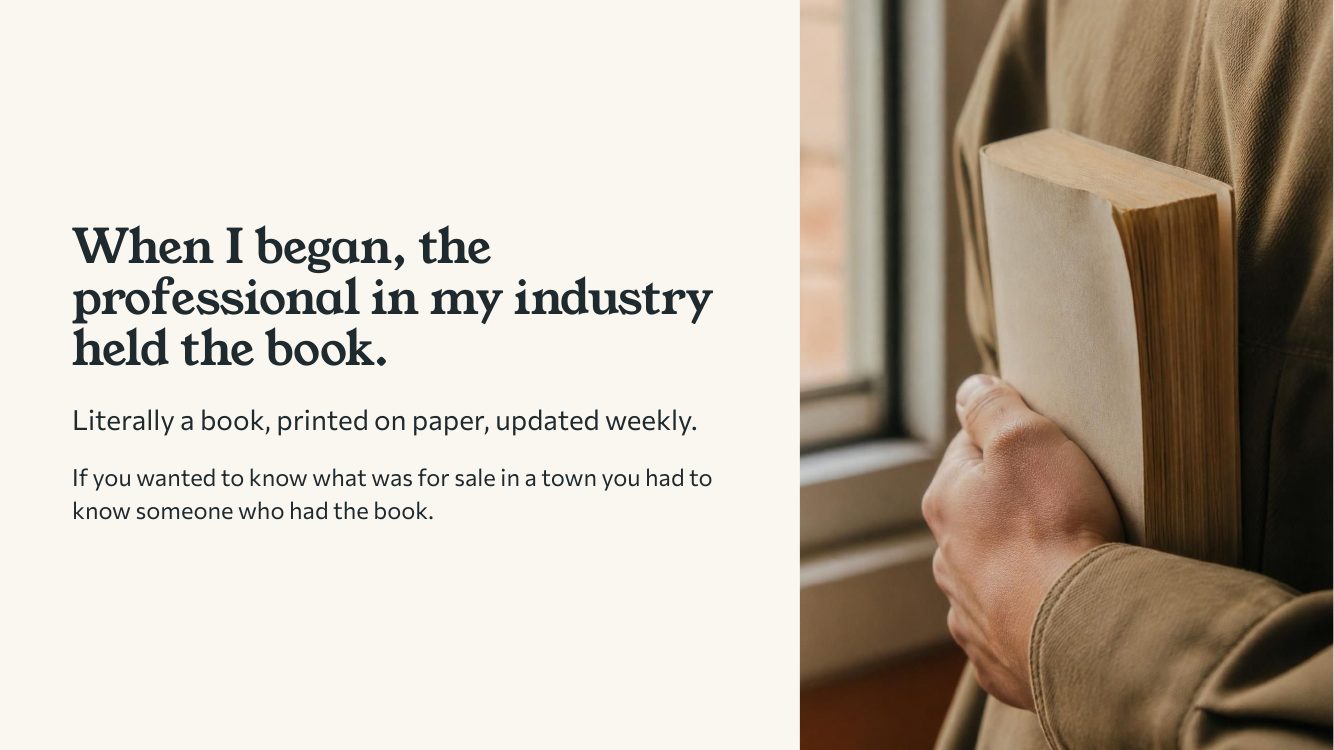 The professional held the book