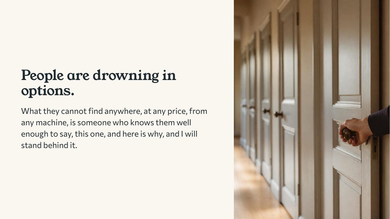 People are drowning in options