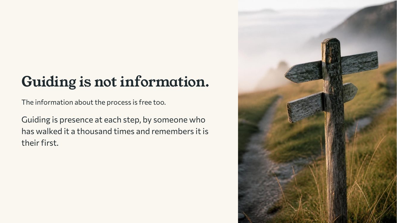 Guiding is not information